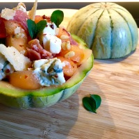 Salade de melon, jambon et gorgonzola — OurSweeTimes